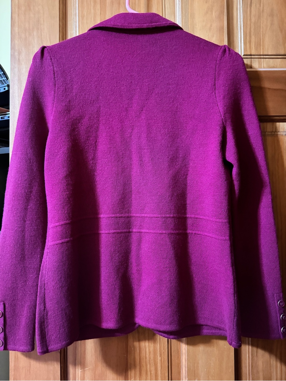 Talbots Raspberry Knit Blazer Jacket - Picture 5 of 7